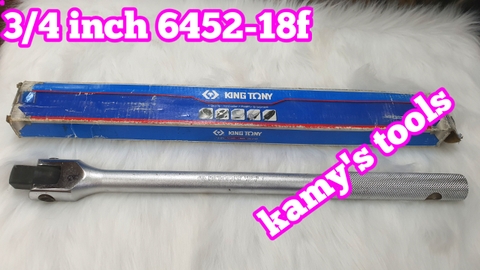 Cần tuýp siết lắc léo 3/4 inch 18 inch dài 450mm Kingtony model 6452-18F, cần mạnh