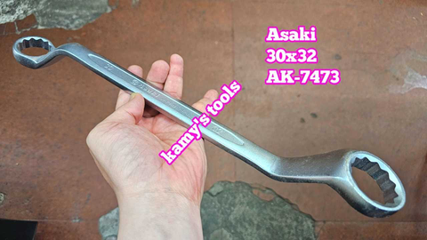 Cờ lê 2 đầu vòng Asaki 24x27 27x30 30x32 model AK-7488 AK-7489 AK-7490 hai đầu vòng