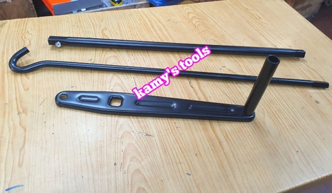 Bộ tay quay 3 khúc tháo mở bánh xe hạ lốp dự phòng Toyota Innova, Fortuner, Hilux, Zace hiệu Stand Upright (1 bộ 3 cây)