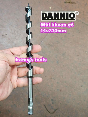 Mũi khoan gỗ xoắn ốc đuôi lục giác 8mm 10mm 12mm 14mm 16mm 18mm 20mm 22mm 25mm 30mm dài 230mm Dannio