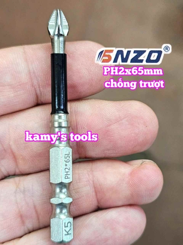 Đầu mũi bắn vít bake PH2 dài 65mm chống trượt SNZO SO-52206 (bán lẻ 1 cây)
