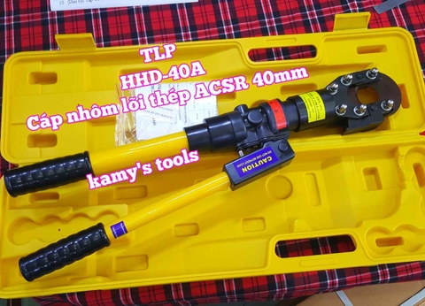 Kìm cắt cáp thủy lực TLP 10 tấn HHD-40A đồng nhôm cáp bọc thép dây nhôm lõi thép 40mm