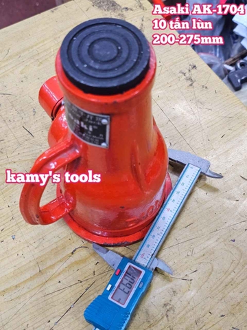 Kích con đội răng cơ khí 10 tấn thấp lùn 200-275mm Asaki AK-1704