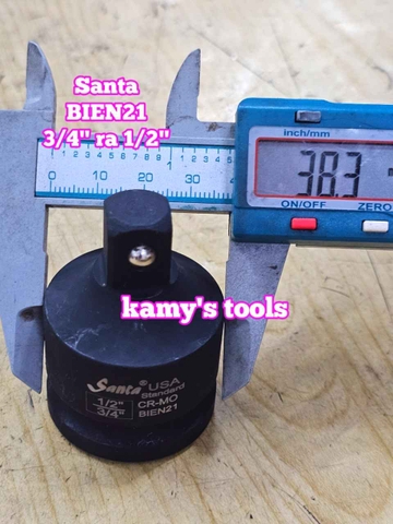 Đầu chuyển đầu biến cần tuýp thép đen 3/4 ra 1/2 inch Santa BIEN21