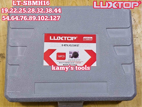 Bộ mũi khoét lỗ gỗ thạch cao 16 chi tiết LT-SBMH16 Luxtop 19-127mm