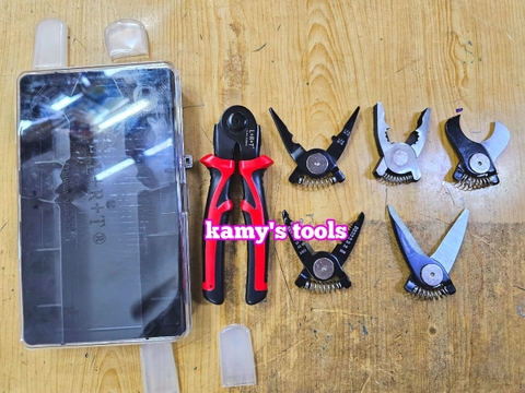 Kìm đa năng kìm nhọn kìm điện kìm cắt kìm tuốt dây điện bấm cos 5 trong 1 đổi đầu linh hoạt