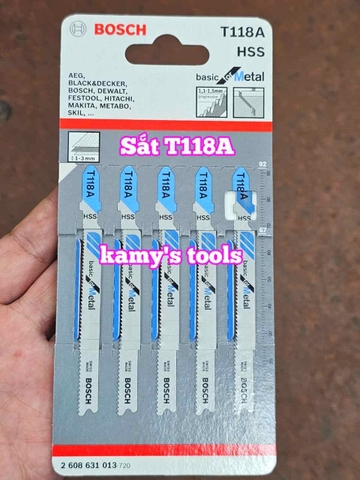 Bộ 5 lưỡi cưa lọng sắt kim loại T118A 2608631013 và gỗ T111C 2608630033 Bosch