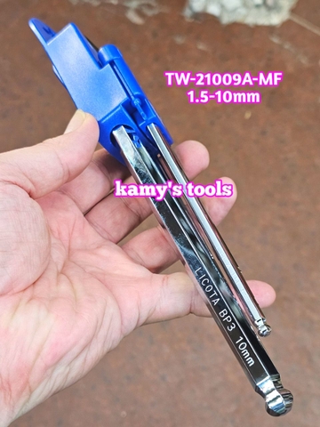 Bộ lục giác bi Licota 9 cây 1.5-10mm TW-21009A-MF