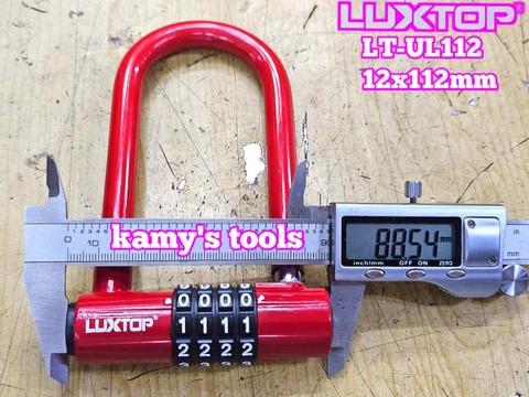 Ổ khóa số mật mã chữ U 4 chữ số Luxtop LT-UL112R càng dài 112mm
