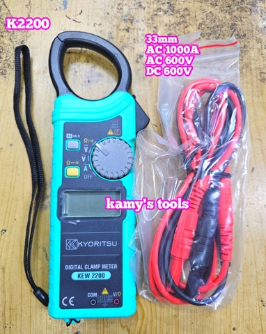 Ampe kìm đo dòng 1000A AC K2200 Kyoritsu miệng kẹp 33mm