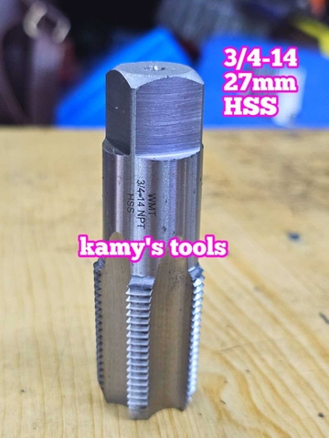 Taro ống rắc co 27mm răng côn HSS Shanghai Z3/4-14