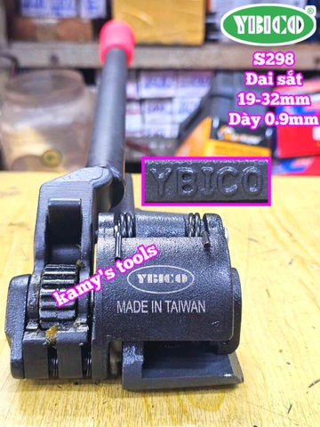 Dụng cụ đóng đai siết căng dây đai sắt thép Ybico S298 19-32mm dài 500mm