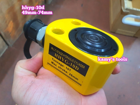 Kích thủy lực lùn 10 tấn HHYG-10D TLP hành trình 25mm chiều cao 49mm-74mm