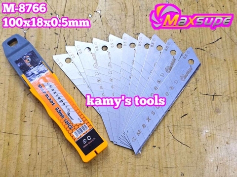 Lưỡi dao rọc giấy rọc cáp 100x18x0.5mm Maxsupe M-8766