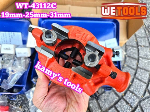 Bộ dụng cụ tiện ren ống sắt tráng kẽm EMT bằng tay 1/2 3/4 1 inch 19mm 25mm 31mm Wetools WT-43112C