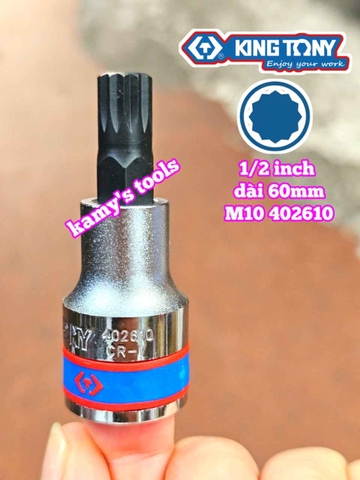 Tuýp lú đầu sao M 12 cạnh 1/2 inch Kingtony M6 M8 M10 M12 M14 402606 402608 402610 402612 402614