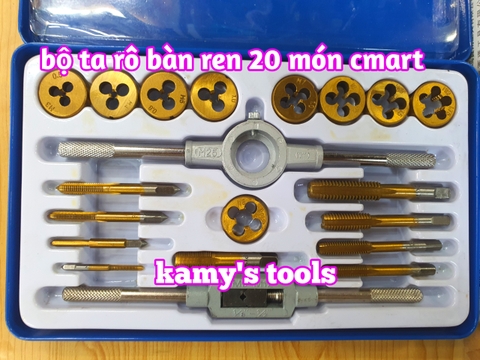Bộ taro bàn ren 20 chi tiết model A1011 C-MART, bộ ta rô