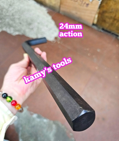 Lục giác 24mm thép đen cao cấp dài 470mm Action