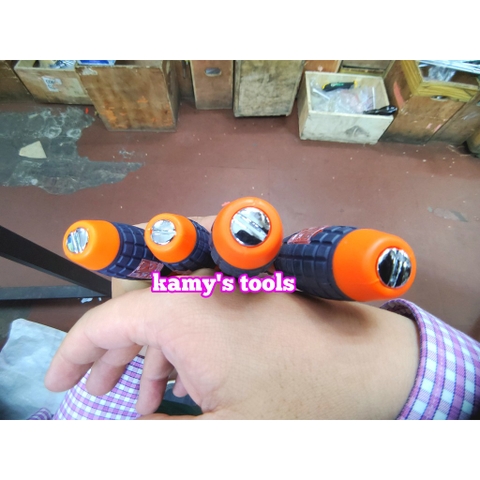 Tua vít bake dẹp cách điện kiêm bút thử điện Asaki AK-0986 AK-9087 5x100mm, tô vít