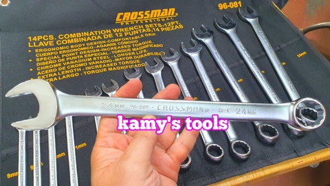 Bộ cờ lê vòng miệng 8-24mm Crossman hệ mét 14 cây model 96-081