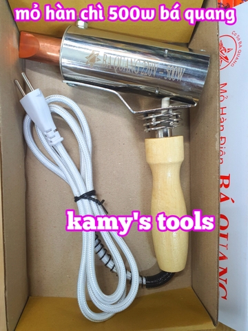 Mỏ hàn chì điện cán gỗ Bá Quang 500w