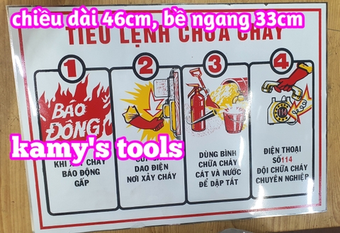 Bảng nội quy tiêu lệnh phòng cháy chữa cháy