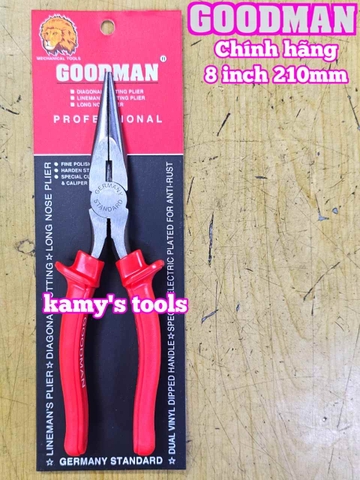 Kìm mỏ nhọn Goodman 6 inch 8 inch chính hãng 95-106 95-108