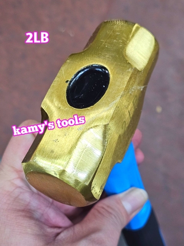 Búa đồng thau đầu lục giác 1kg 2LB cán nhựa dài 338mm kamytools BHCP-02