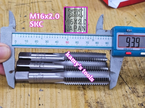 Bộ taro ta rô SKC nhật 3 mũi M16x2.0 dài 94mm đầu vuông 10mm