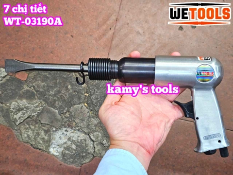 Máy đục hơi bê tông khí nén 7 chi tiết 190mm Wetools WT-03190A