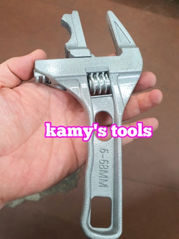 Mỏ lết miệng rộng 6-68mm, cờ lê vặn dây cấp nước bằng hợp kim nhôm dài 200mm