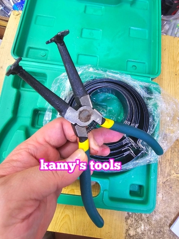 Bộ vam kìm ép xéc măng piston ô tô 14 chi tiết 62mm-145mm kamytools