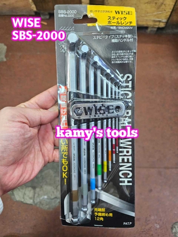 Bộ lục giác bi Wise SBS-2000 1.5-10mm dạng đầu ngắn chính hãng nhật bản