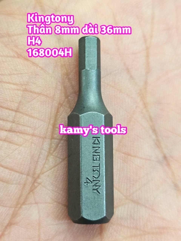 Mũi vít đóng lục giác Kingtony thân 8mm dài 36mm 4mm 5mm 6mm 8mm H4 H5 H6 H8 model 163604H 163605H 163606H 163608H