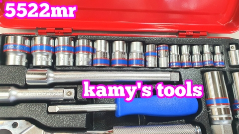 Bộ tuýp 1/4 và 3/8 inch 21 chi tiết 6 cạnh Kingtony model 5522MR