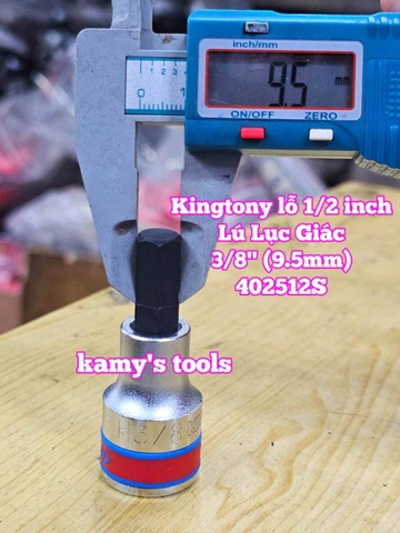 Tuýp lú đầu lục giác lỗ 1/2 inch Kingtony cỡ 3/8 inch 7/16 inch 1/2 inch dài 60mm model 402512S 402514S 402516S