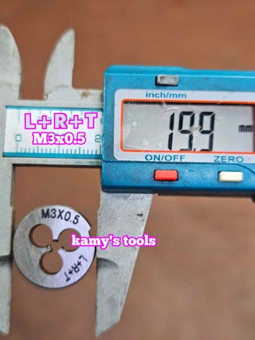 Bàn ren M3x0.5 (3x0.5) L+R+T (LRT) dụng cụ tạo ren ngoài bulong