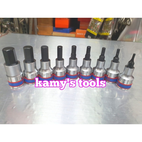 Đầu tuýp khẩu lục giác lú đầu 1/2 inch Kingtony H3 H4 H5 H6 H7 H8 H10 H12 H14 H17 H19 402503 402504 402505 402506 402507 402508 402510 402512 402514 402517 402519
