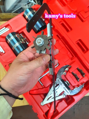 Bộ dụng cụ tháo lắp xéc măng, làm sạch cạo rãnh xéc măng, cổ dê vô bạc 9 chi tiết