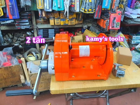Tời quay tay 2 tấn Nitto nặng 26kg chưa bao gồm cáp, tải trọng nâng và kéo 2 tấn