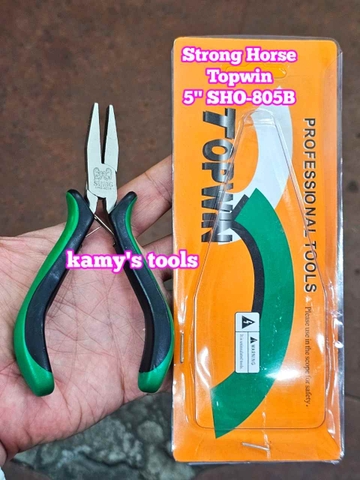 Kìm mũi dẹp bằng không răng 5 inch 125mm SHO-805B Strong Horse Topwin