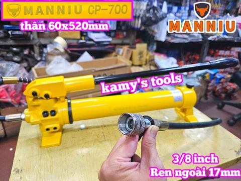 Bơm tay thủy lực Manniu CP-700 thân 60x520mm dung tích 700cc