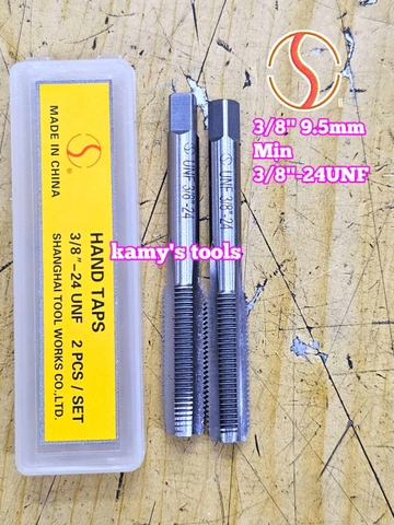 Bộ taro hệ inch tạo ren trong 3/8 inch (9.5mm) Shanghai bước ren thô và mịn 3/8-16 UNC 3/8-24 UNF