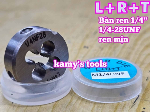 Bàn ren tạo ren ngoài 1/4 inch (6.35mm) bước ren thô và mịn 1/4-20 UNC 1/4-28 UNF L+R+T LRT-431420C LRT-431428F