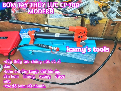 Bơm tay thủy lực CP-700 hiệu MODERN dây chống nứt, bơm nhanh gấp 2 lần