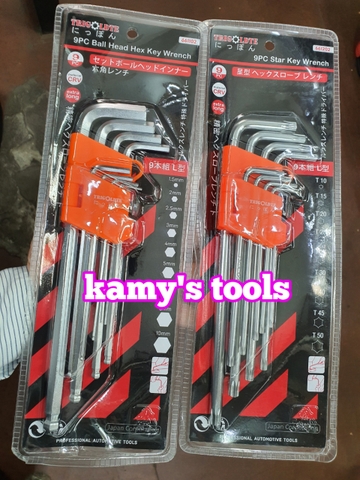 Bộ lục giác bi và bộ lục giác hoa thị sao 9 cây thương hiệu Nhật Trigoldte model 661102 và 661202