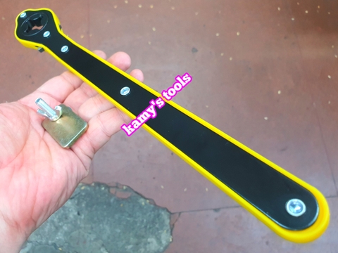 Tay quay đội xếp kích xếp kích chữ A, tay quay tự động bánh cóc đảo chiều dài 34cm và bộ chuyển đổi kamytools