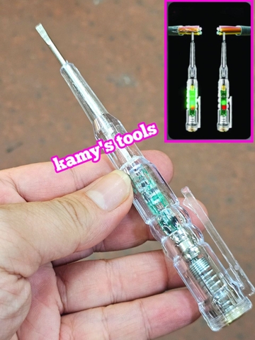 Bút thử điện cảm ứng đa năng, công tắc đèn 2 màu kiểm tra thông mạch dài 140mm