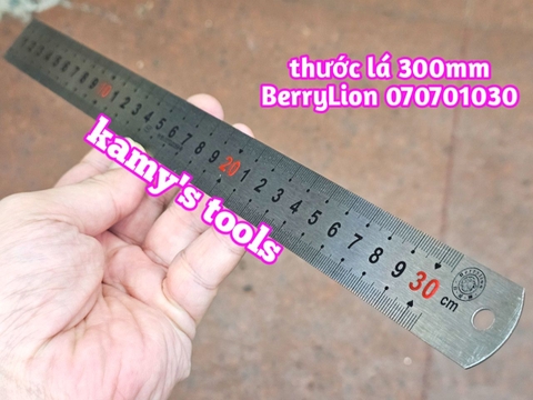 Thước lá inox 300mm 30cm BerryLion 070701030 bề rộng 25mm