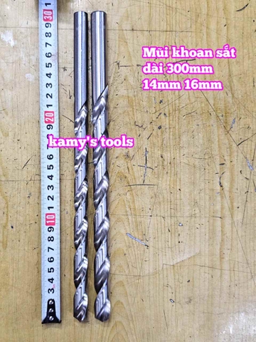 Mũi khoan sắt dài 300mm cỡ 14mm 16mm Wetools WT-233014 WT-233016